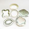 Group of English Green Ground Pearlware and Creamware Serving Pieces