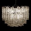 Large Tiered Chandelier Attributed to Venini, Murano