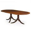GEORGE III STYLE DOUBLE PEDESTAL DINING ROOM TABLE