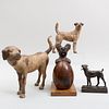 Group of Four Models of Standing Terriers