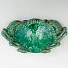 Chinese Export Green Glazed Pottery Crab Form Wall Pocket