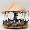 Canvas and Painted Tin Model of a Carousel