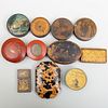 Goup of Eight Snuff Boxes, a Vanity Case and a Vesta Case
