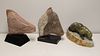 Lot Of 3 Assorted marble / Stone Sculptures .