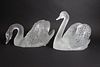 Lalique France Signed Swans