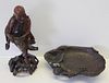 Antique Chinese Carved Wood Figure Together
