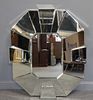 Midcentury Style Faceted Mirror .