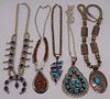JEWELRY. Assorted Southwest Sterling Necklaces.
