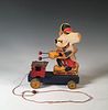 Fisher Price Lithographed Wood Mickey Mouse Musical