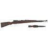 ** Pre-WWII German "S/142" K98k Mauser Rifle with .22 Caliber Conversion Kit and Bayonet