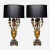 Ferdinand Barbedienne, candelabra lamps, pair