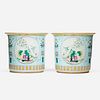 Chinese Export, Famille Rose jardinieres, pair