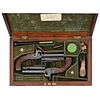 Cased Pair of English Percussion Pistols by W. Child
