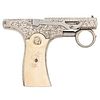 A Very Fine Exhibition Engraved Ivory Gripped Brunn Ladrige Magazine Pistol