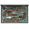 Fine and Unusually Complete Cased Set of Belgian Dueling Pistols by Lassence-Ronge (1842-1859)