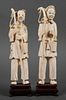 Chinese Ivory Carvings of Man and Woman