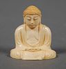 Antique Japanese Carved Ivory Buddha, Signed