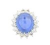 25.00ct Oval Ceylon Sapphire And Diamond Ring