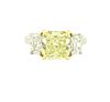 GIA Certified 3.77ct Fancy Yellow Radiant VS2