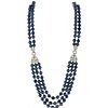 Gucci Vintage Black Pearl Diamond Emerald Necklace