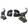 Two Pairs of Elephant Bookends