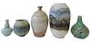 (5) Five collection of five ceramic vases