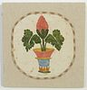 Rare New England Stenciled Table Mat