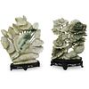 (2 Pc) Chinese Carved Jade Sculpture