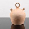 Large George Ohr Fired Bisque Vessel/Water Jug