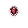 14k Gold Pink Tourmaline Diamond Ring