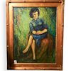 Art Deco Signed Oil On Canvas Painting