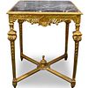 Antique Giltwood and Marble Top Console Table
