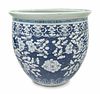 A Large Blue and White 'Plum Blossom' Porcelain Fish BowlDiam 18 1/4 in., 46.5 cm.