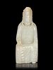 A Carved White Jade Figure of Guanyin
Height 3 3/4 in., 9.5 cm. 