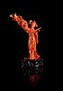 A Red Coral Figure of a Lady
Height 6 in., 15 cm. 