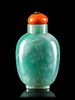 An Apple Green and Celadon Jadeite Snuff Bottle19TH CENTURY