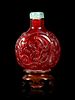 A Well-Carved Ruby Red Glass Snuff Bottle
Height 2 1/2 in., 6 cm. 