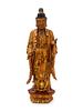 A Gilt Lacquered Wood Figure of BuddhaHeight 13 1/4 in., 33.5 cm. 