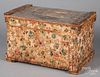Wallpaper covered box, 19th c.
