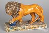 Pearlware lion, 19th c.