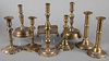 Collection of brass candlesticks, 18th/19th c.