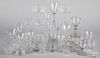 Collection of colorless glass stemware