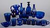 Collection of cobalt glass