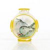 VINTAGE CHINESE SNUFF BOTTLE, MOUNTAINS, RIVER AND FLORA
