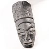 VINTAGE AFRICAN TRIBAL CARVED WOODEN WALL MASK