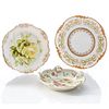 3 PORCELAIN DISHES, ROSENTHAL AND J. POUYAT LIMOGES