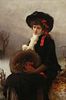 Marcus Stone
(British, 1840-1921)
Lady with Cat, 1881