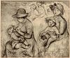 Pierre-Auguste Renoir
(French, 1841-1919)
Trois esquisses de maternity (Three Studies of Motherhood), 1893