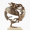 Paul Granlund "Anthrosphere" Bronze Sculpture w/ Book