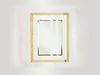 Signed J.C. Mahey Wall Mirror in White Lacquer and Brass, 1970